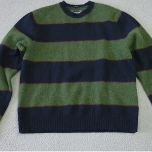 Abercrombie & Fitch Sweater Pullover Men's Size XL Wool Crew Neck Green Blue